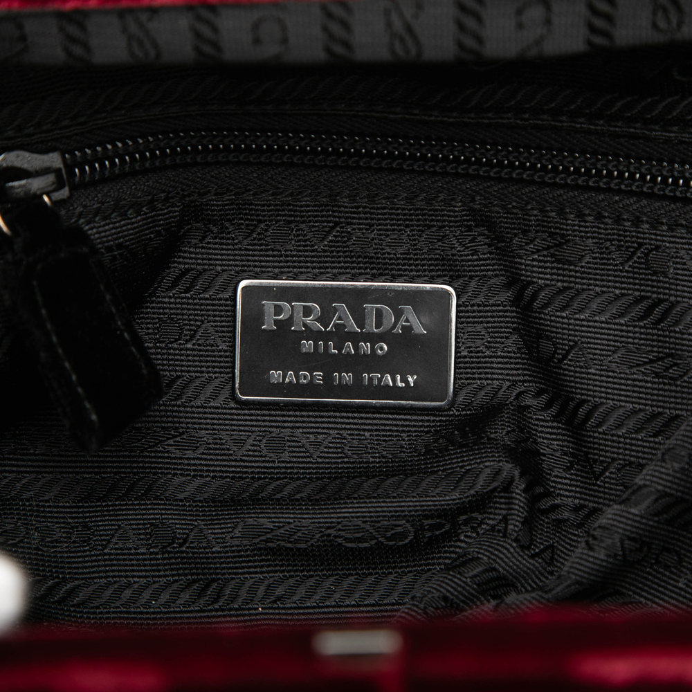 Pre-Loved Prada Velvet Frame Clasp Shoulder Bag - Picture 5 of 6